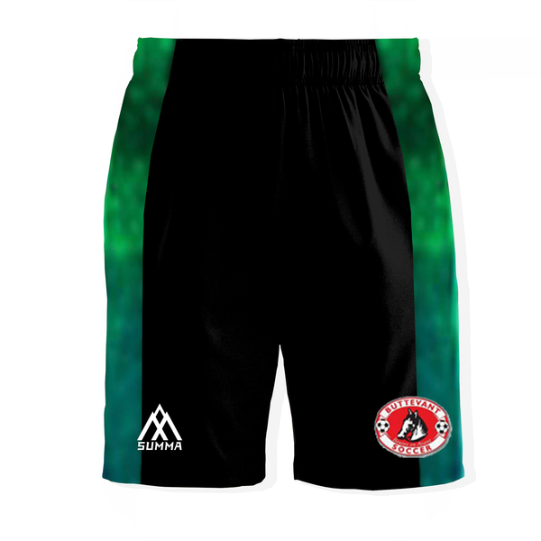 Buttevant Black with Green Shorts