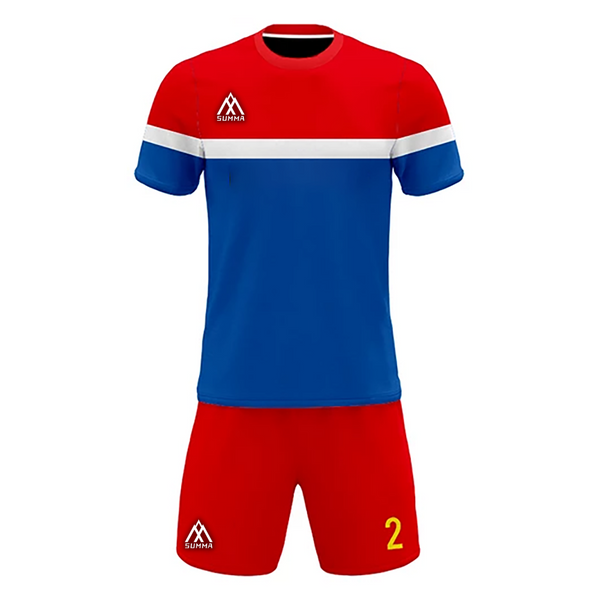 Summa Drive Men's Soccer Club Jersey Uniform Red/White And Blue