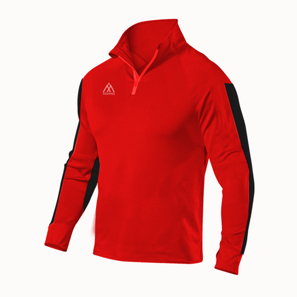 Half Zip Tracksuit Top -Red