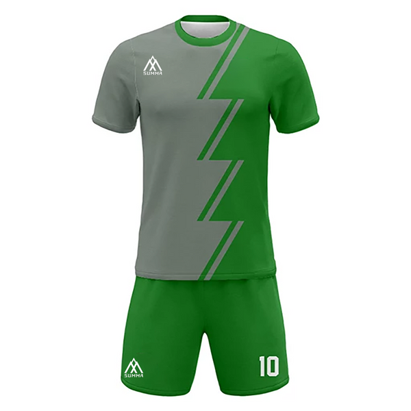 Summa Drive New Design Sublimation Printing Soccer Jersey Uniform Soccer Kits Gray/Green